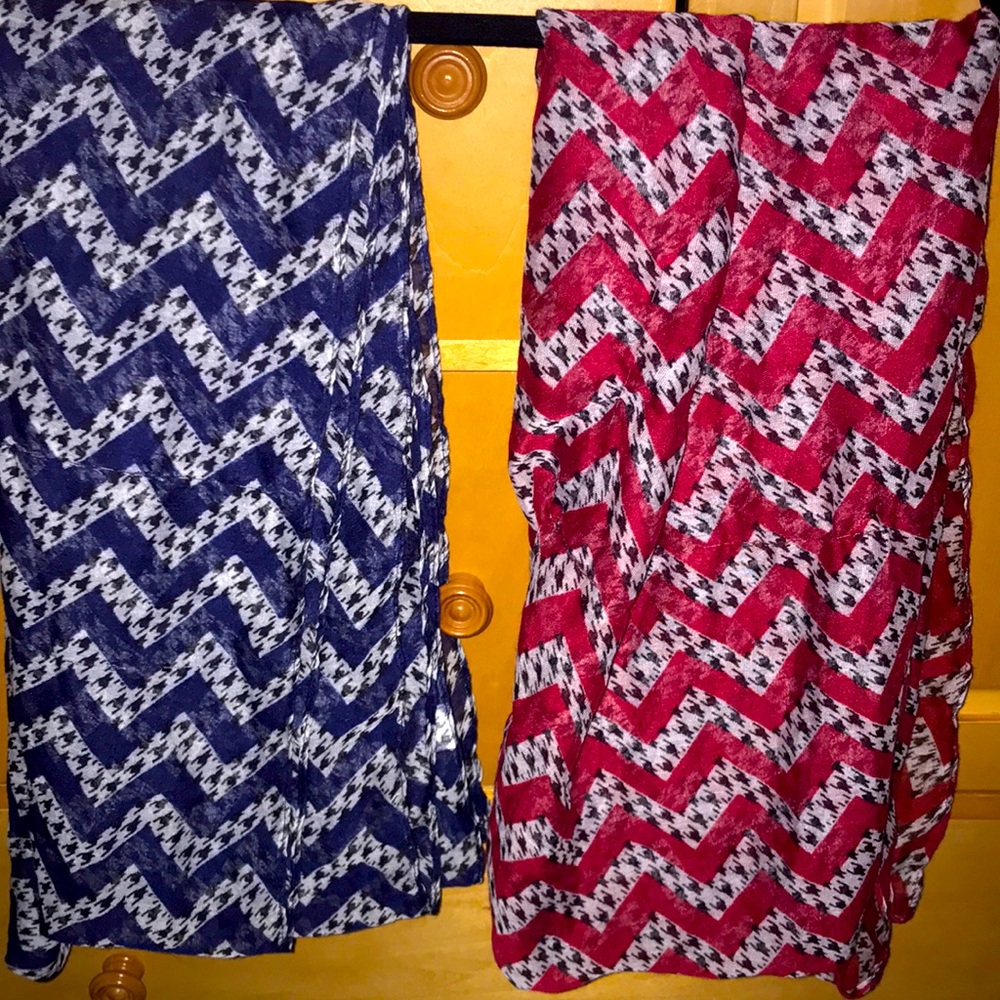 Two matching a scarves